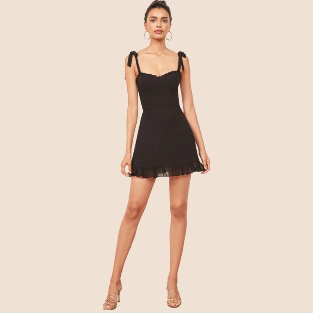 Reformation Black Mini Dress